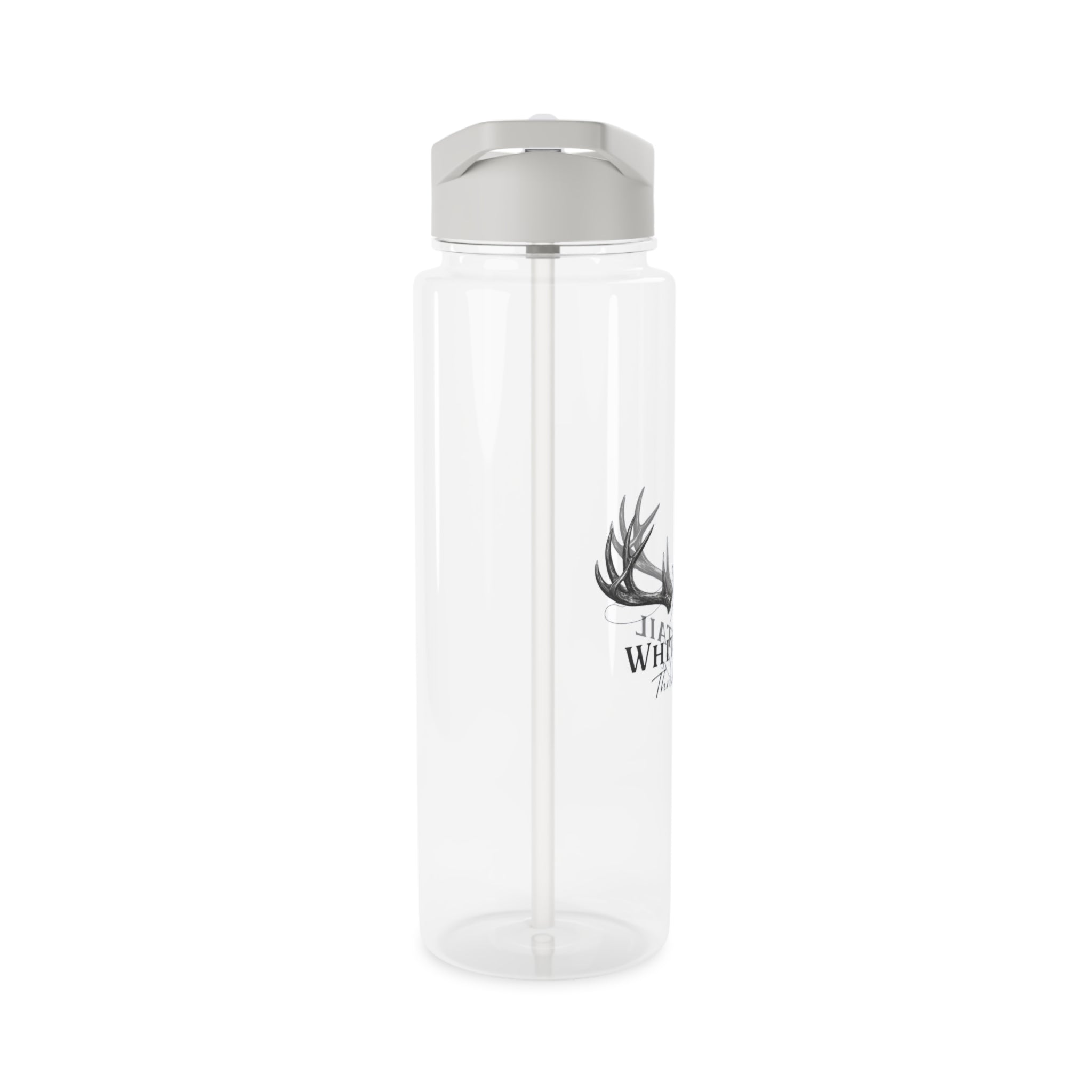 Whitetail Antler Water Bottle — Hunting Logo Sports Bottle with Straw