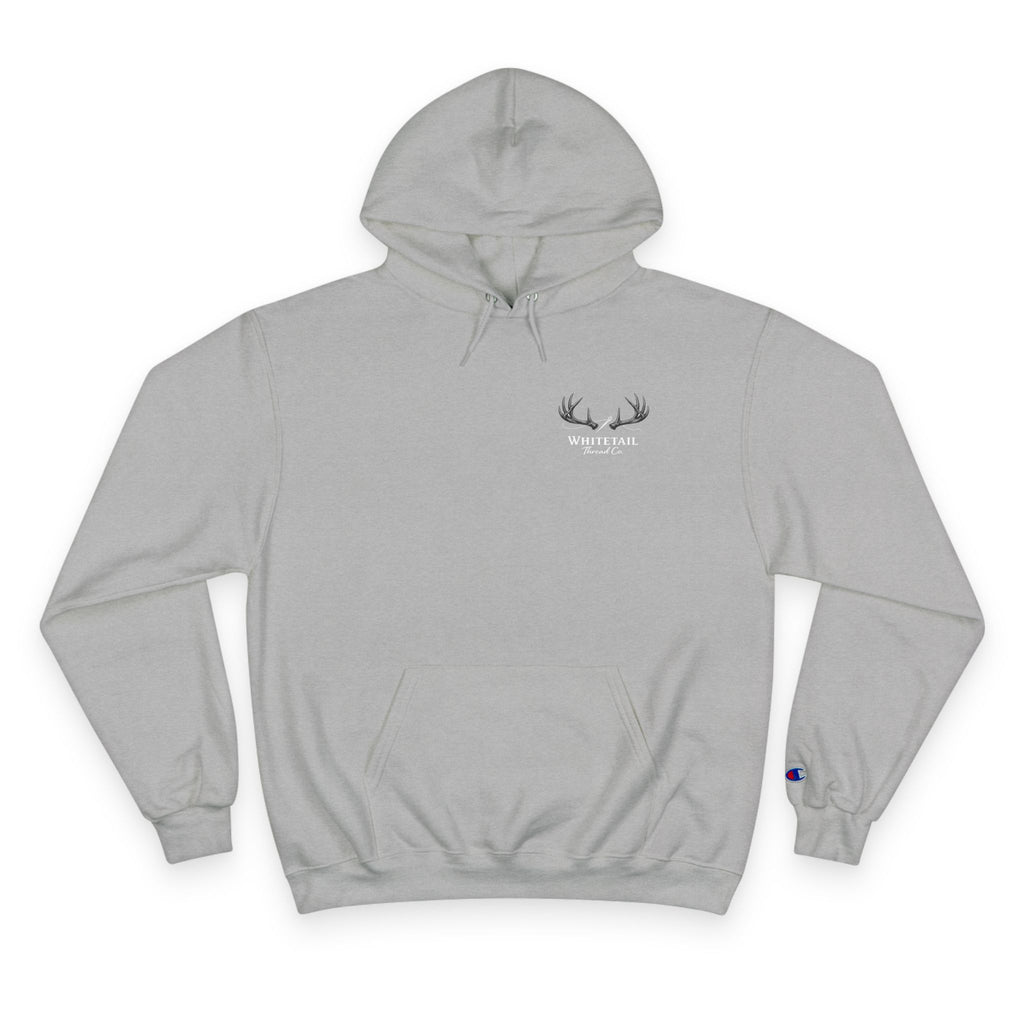 Champion Hoodie — Minimal Antler Logo Pullover