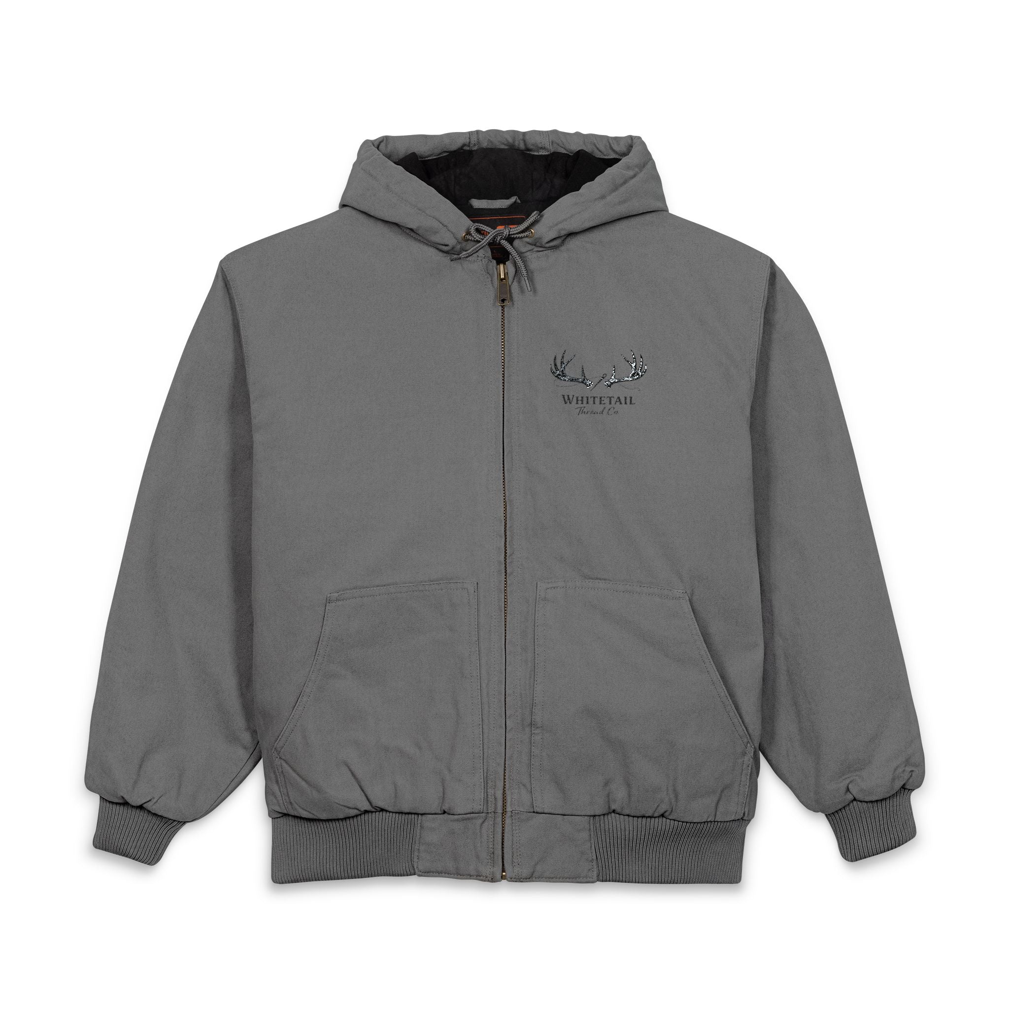 Embroidered Work Jacket — Durable Hooded Duck Cloth