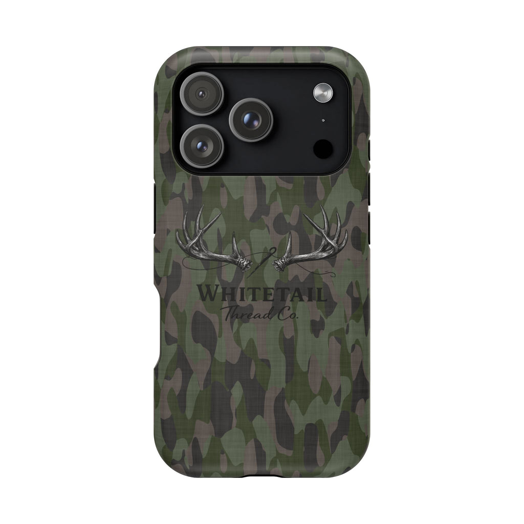 Camouflage Whitetail Antlers Phone Case — Magnetic Impact-Resistant