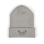 Embroidered 'Whitetail' Antler Knit Beanie — Cozy Hunting & Outdoor Winter Hat