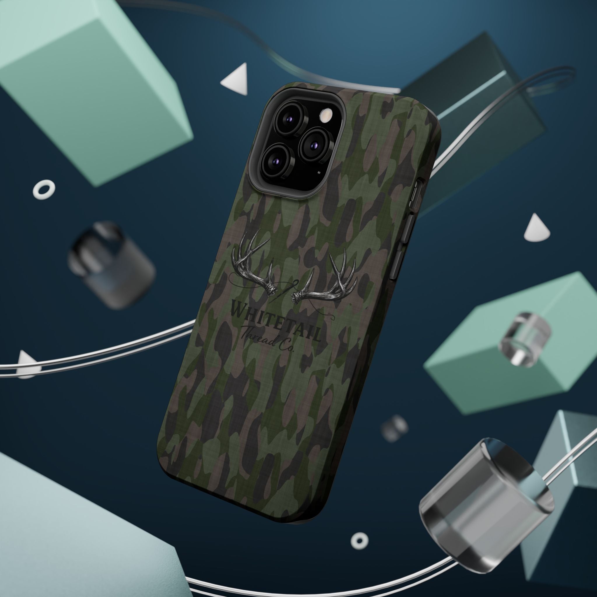 Camouflage Whitetail Antlers Phone Case — Magnetic Impact-Resistant