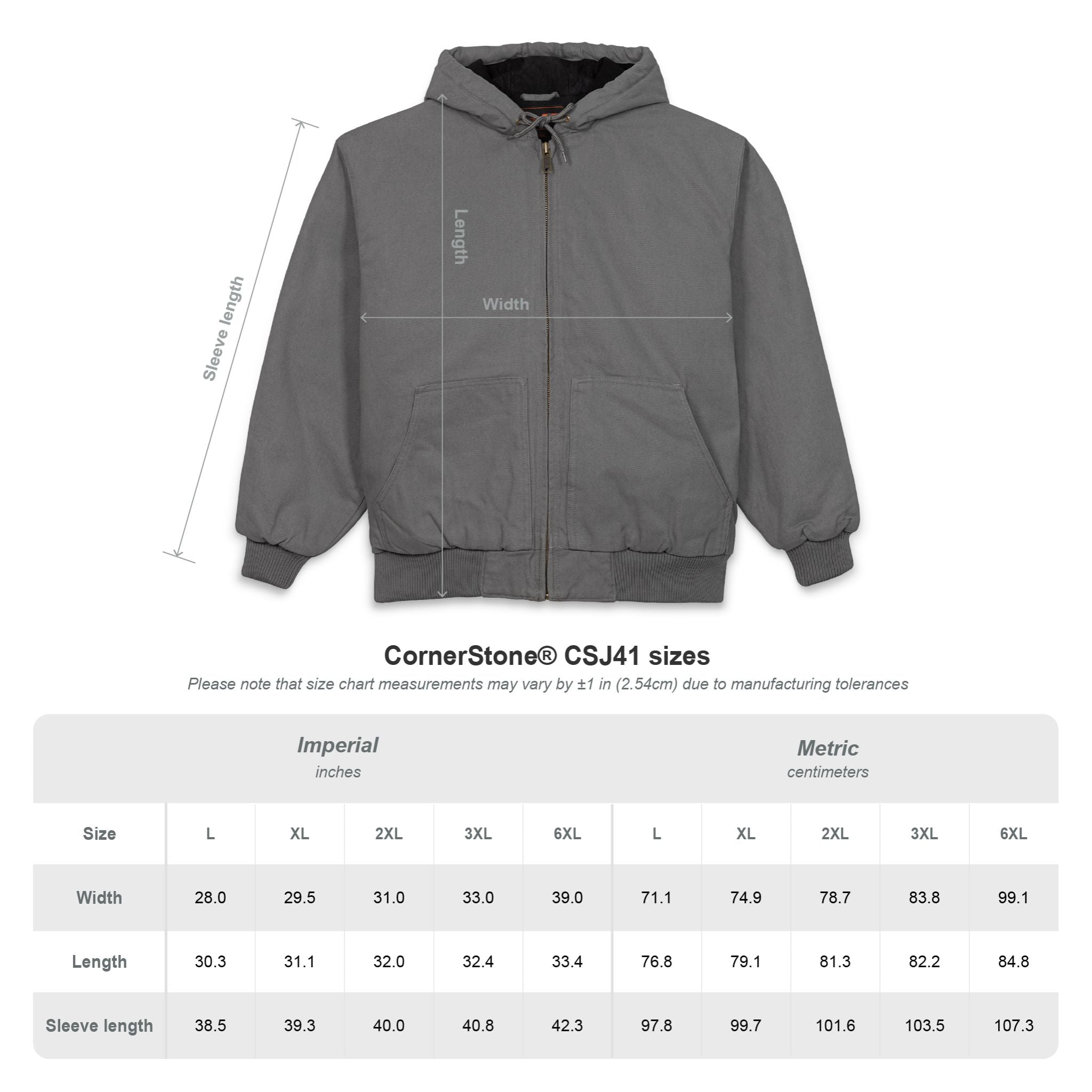 Embroidered Work Jacket — Durable Hooded Duck Cloth