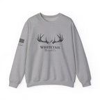Whitetail Thread Co. Antler Crewneck Sweatshirt — American Flag Sleeve