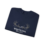Whitetail Thread Co. Antler Crewneck Sweatshirt — American Flag Sleeve