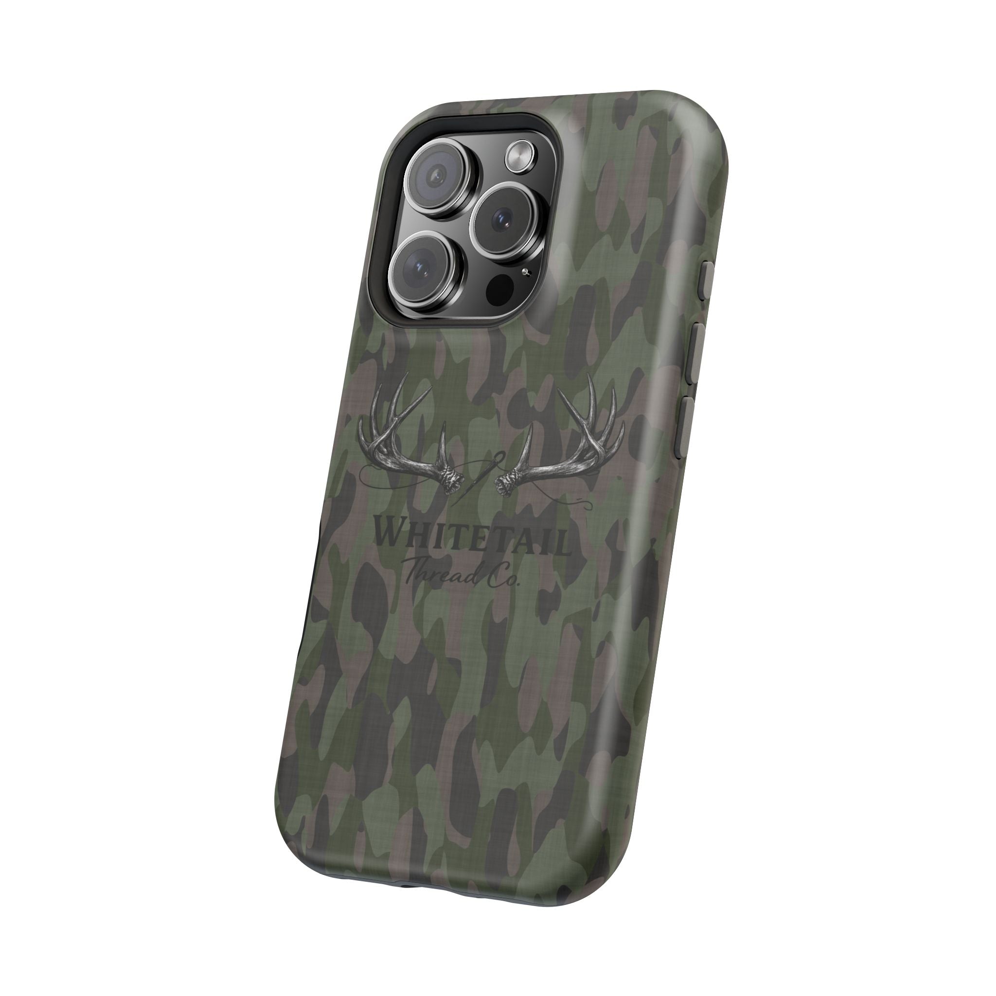 Camouflage Whitetail Antlers Phone Case — Magnetic Impact-Resistant