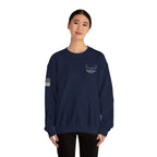 Whitetail Thread Antler Crewneck Sweatshirt — Small logo American Flag Sleeve