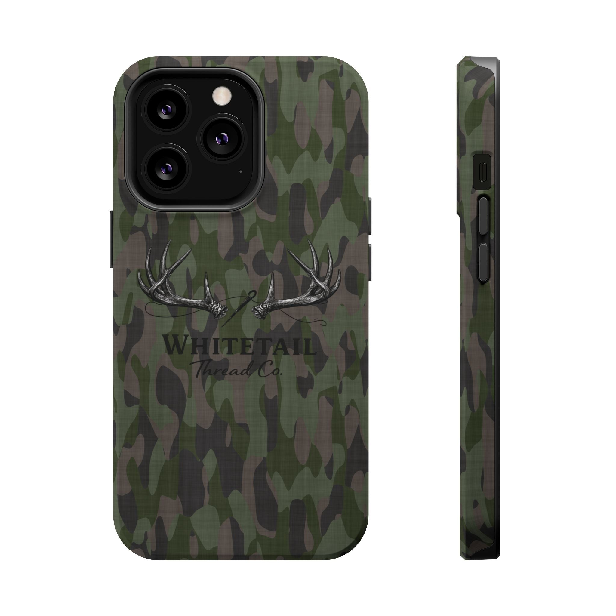 Camouflage Whitetail Antlers Phone Case — Magnetic Impact-Resistant