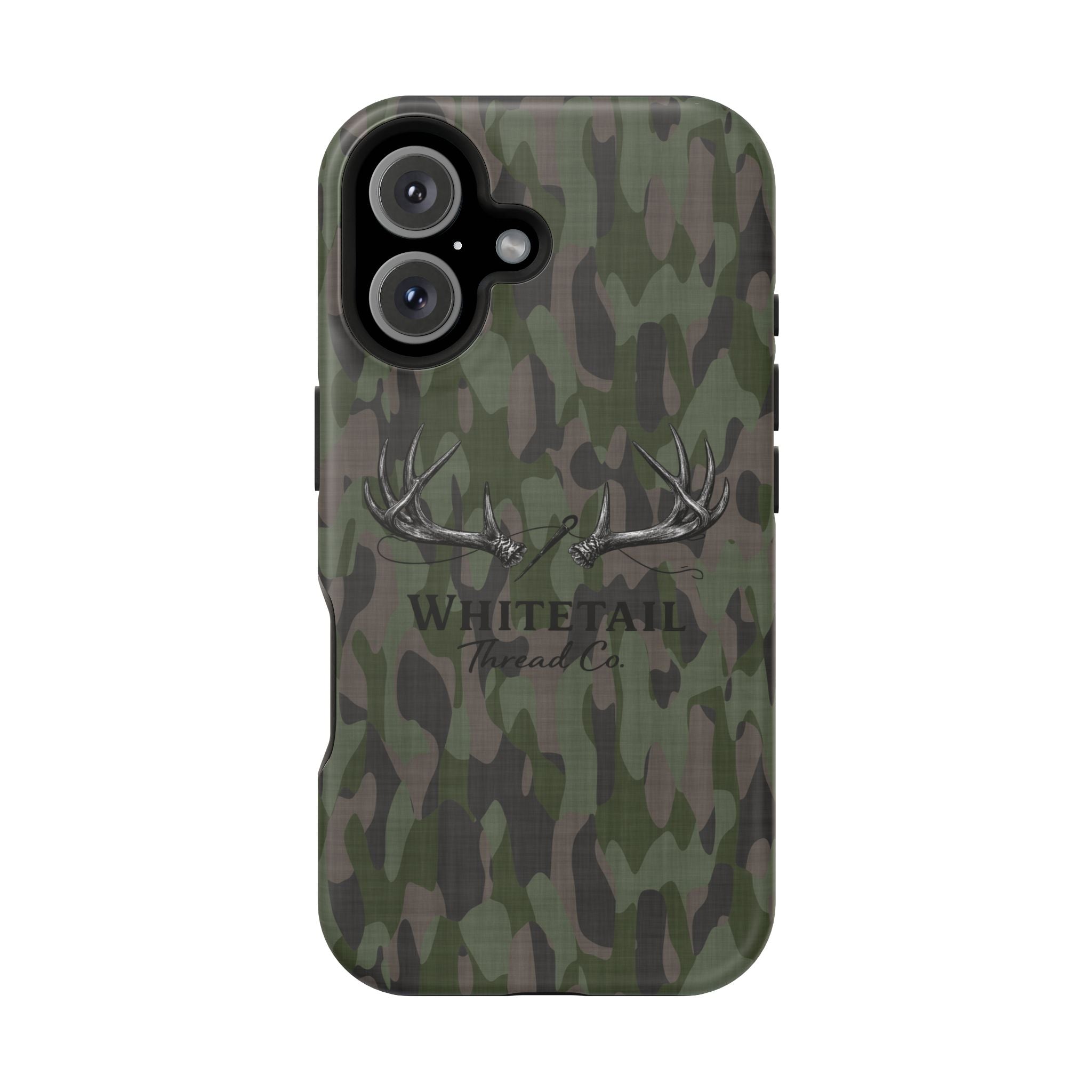 Camouflage Whitetail Antlers Phone Case — Magnetic Impact-Resistant