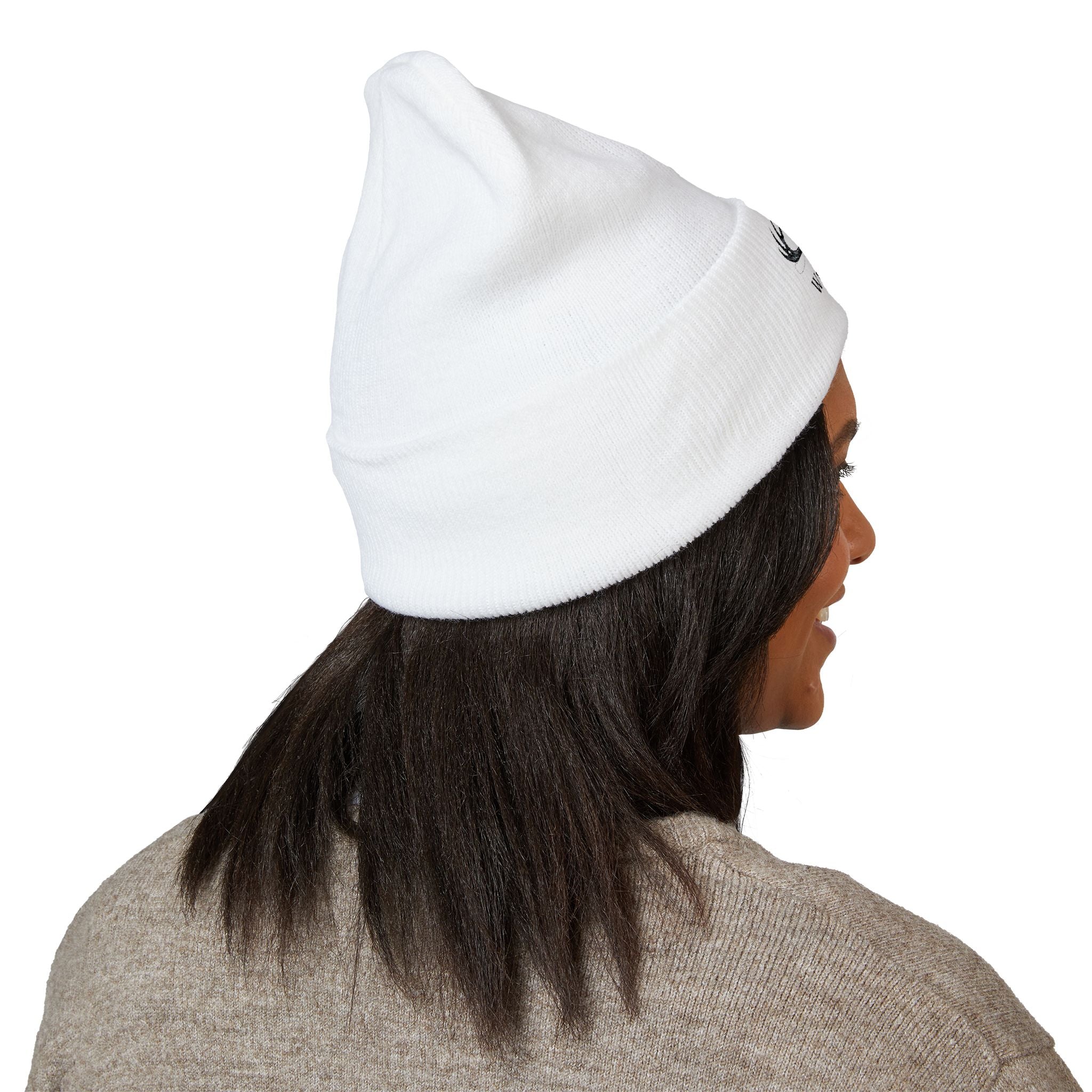 Embroidered 'Whitetail' Antler Knit Beanie — Cozy Hunting & Outdoor Winter Hat