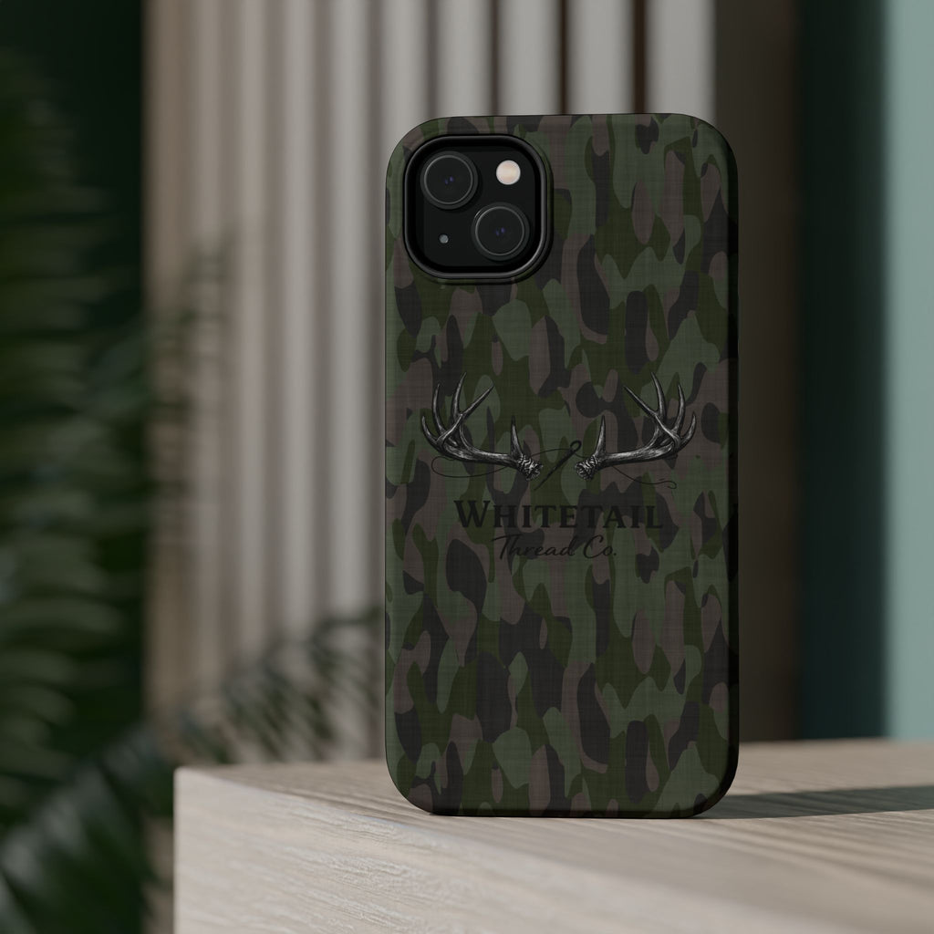 Camouflage Whitetail Antlers Phone Case — Magnetic Impact-Resistant