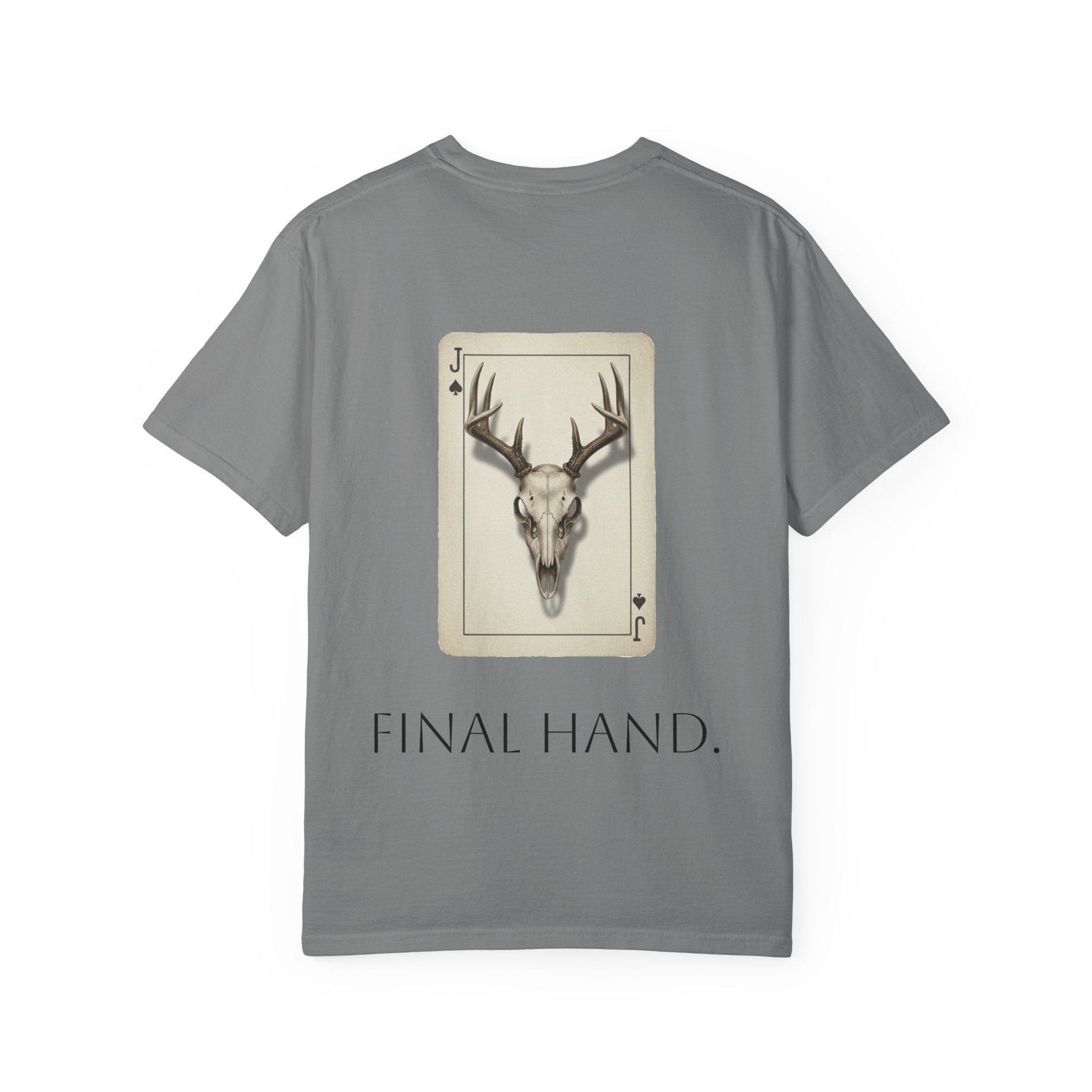 T-Shirt — 'Final Hand' Deer Skull Playing Card Graphic