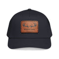 Leather Whitetail Thread Patch Hat — Whitetail Antlers Outdoor Hat