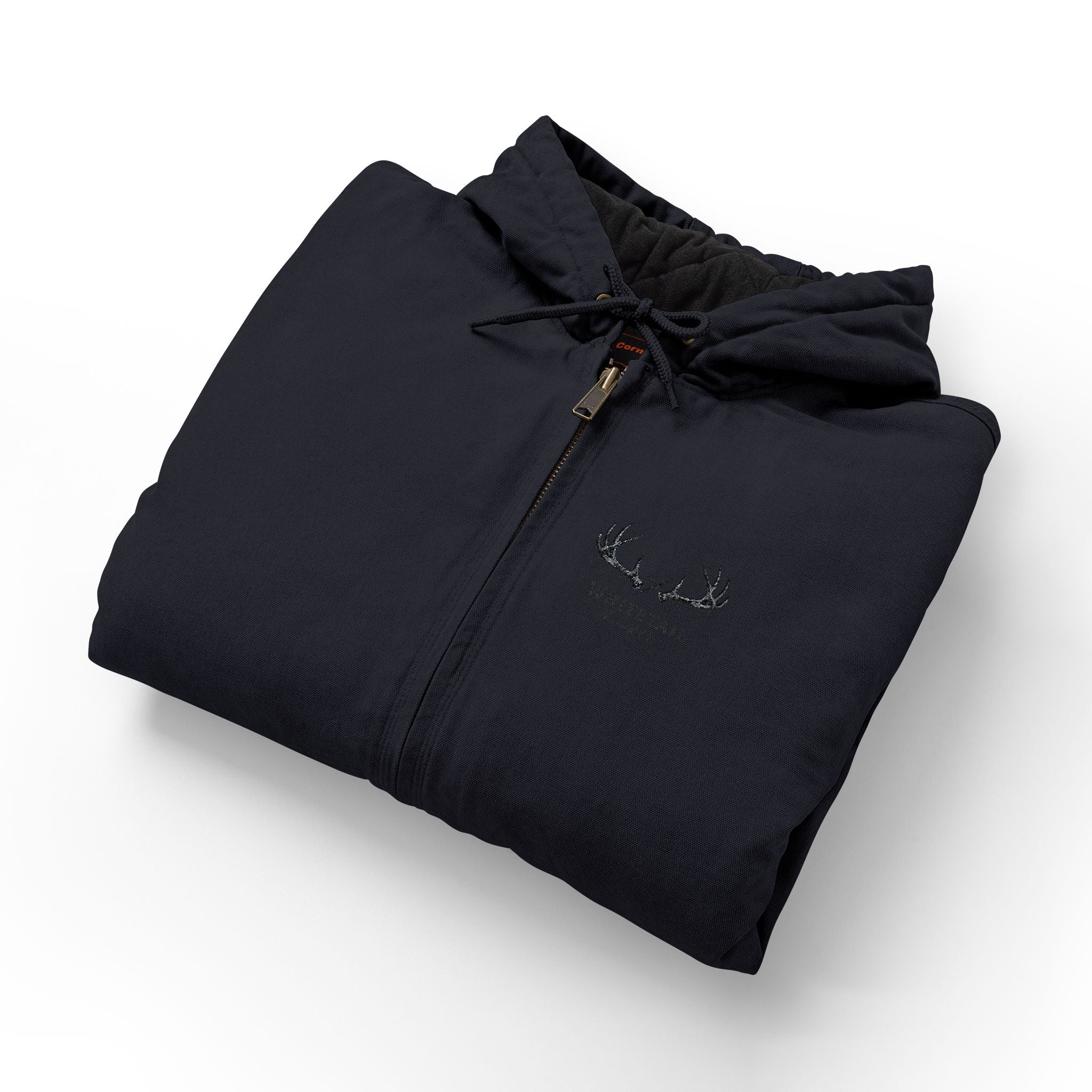 Embroidered Work Jacket — Durable Hooded Duck Cloth