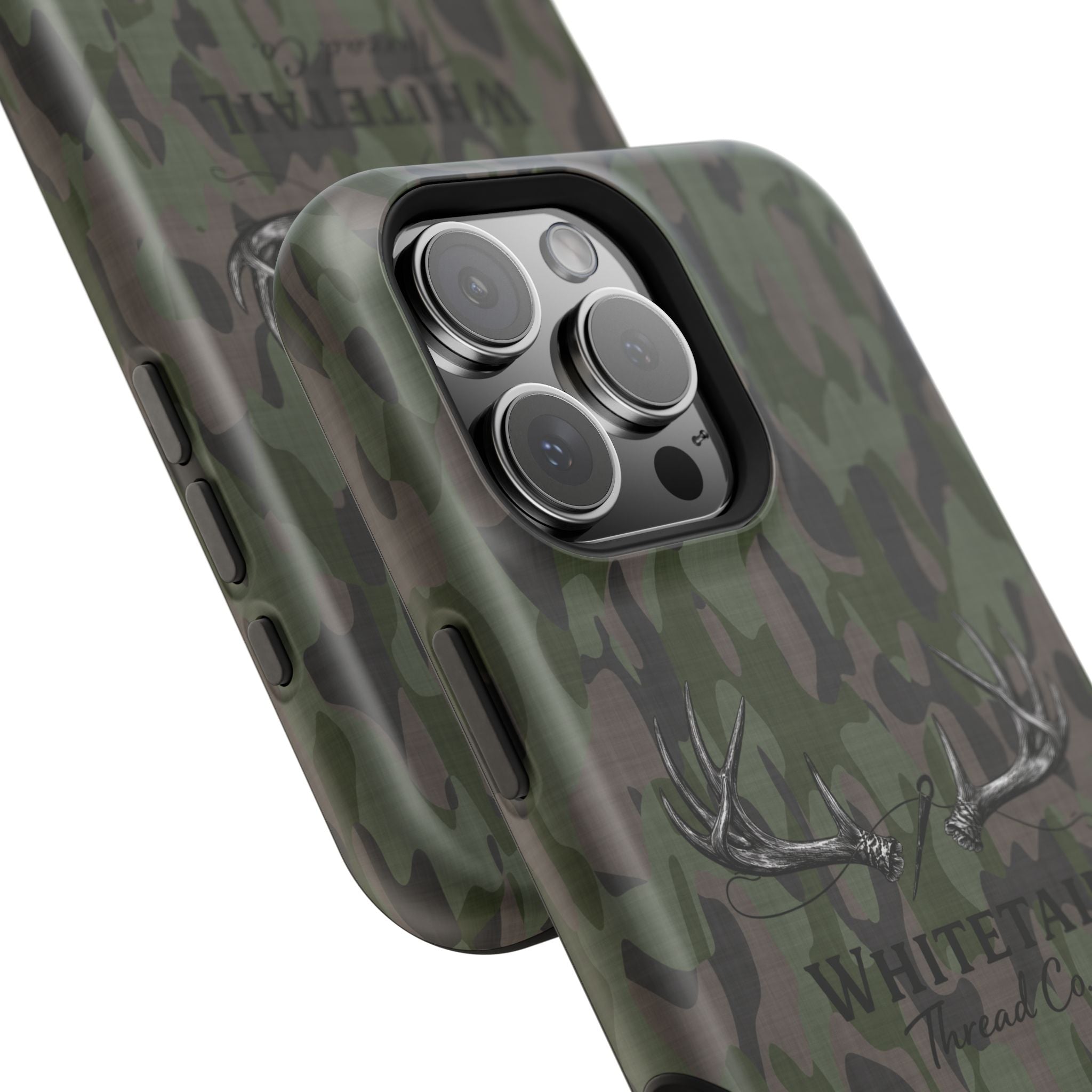 Camouflage Whitetail Antlers Phone Case — Magnetic Impact-Resistant