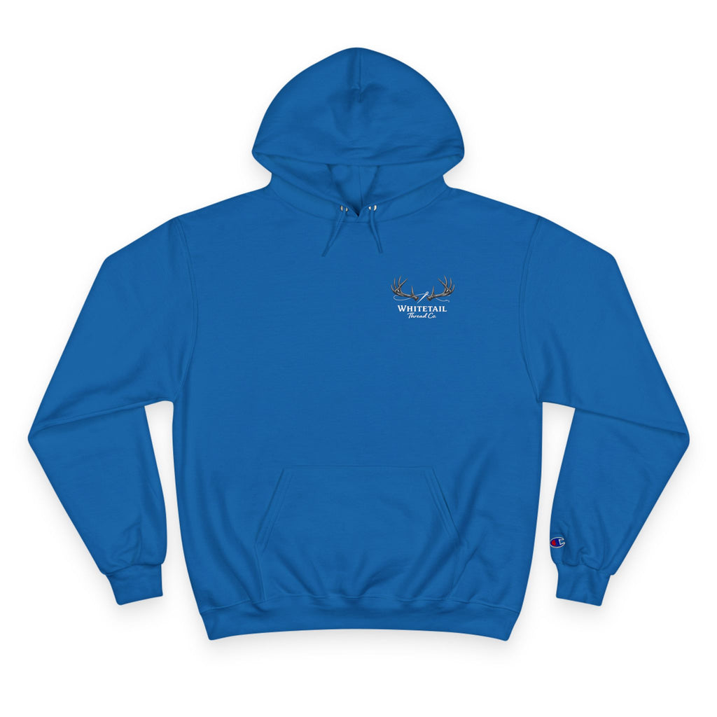 Champion Hoodie — Minimal Antler Logo Pullover