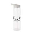 Whitetail Antler Water Bottle — Hunting Logo Sports Bottle with Straw