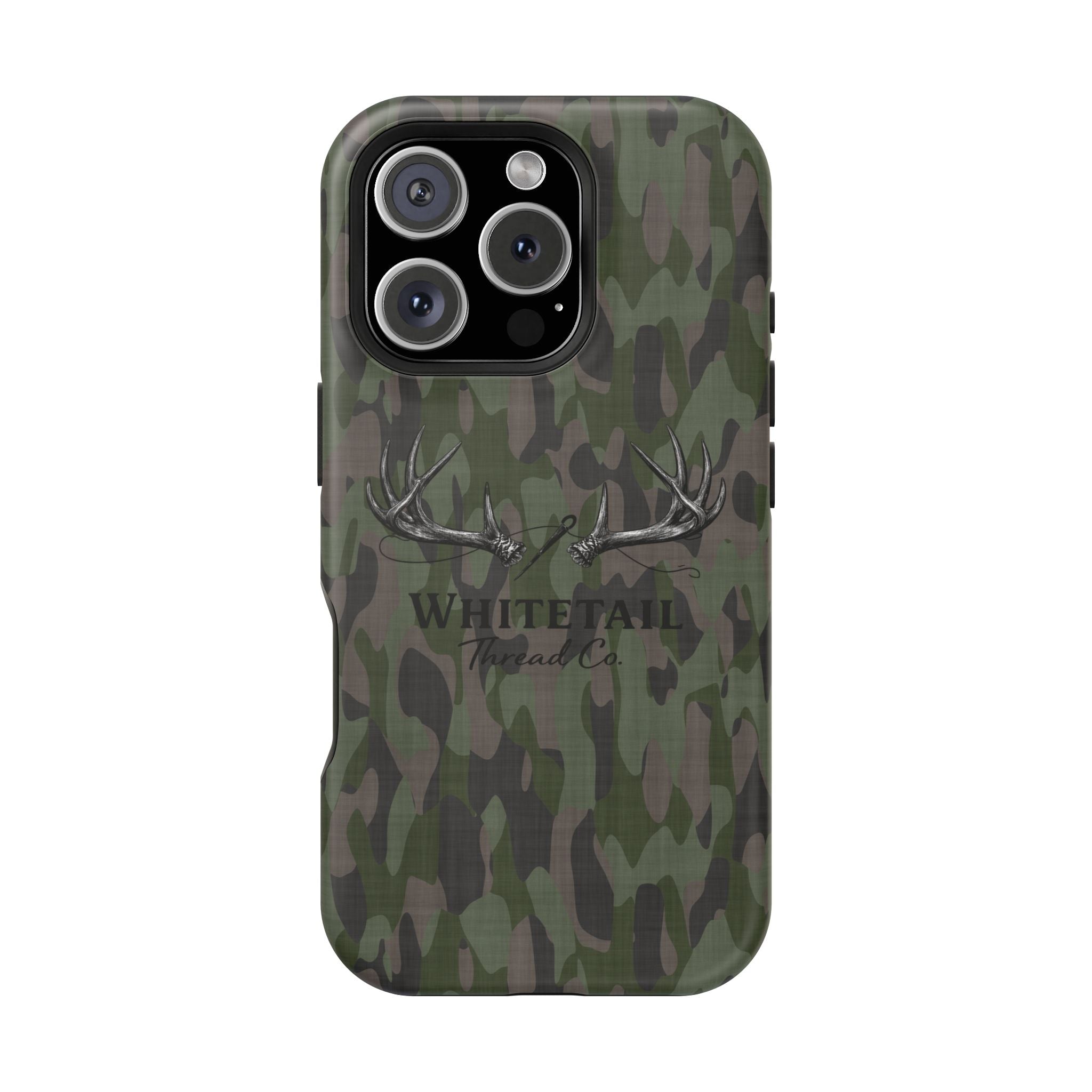 Camouflage Whitetail Antlers Phone Case — Magnetic Impact-Resistant