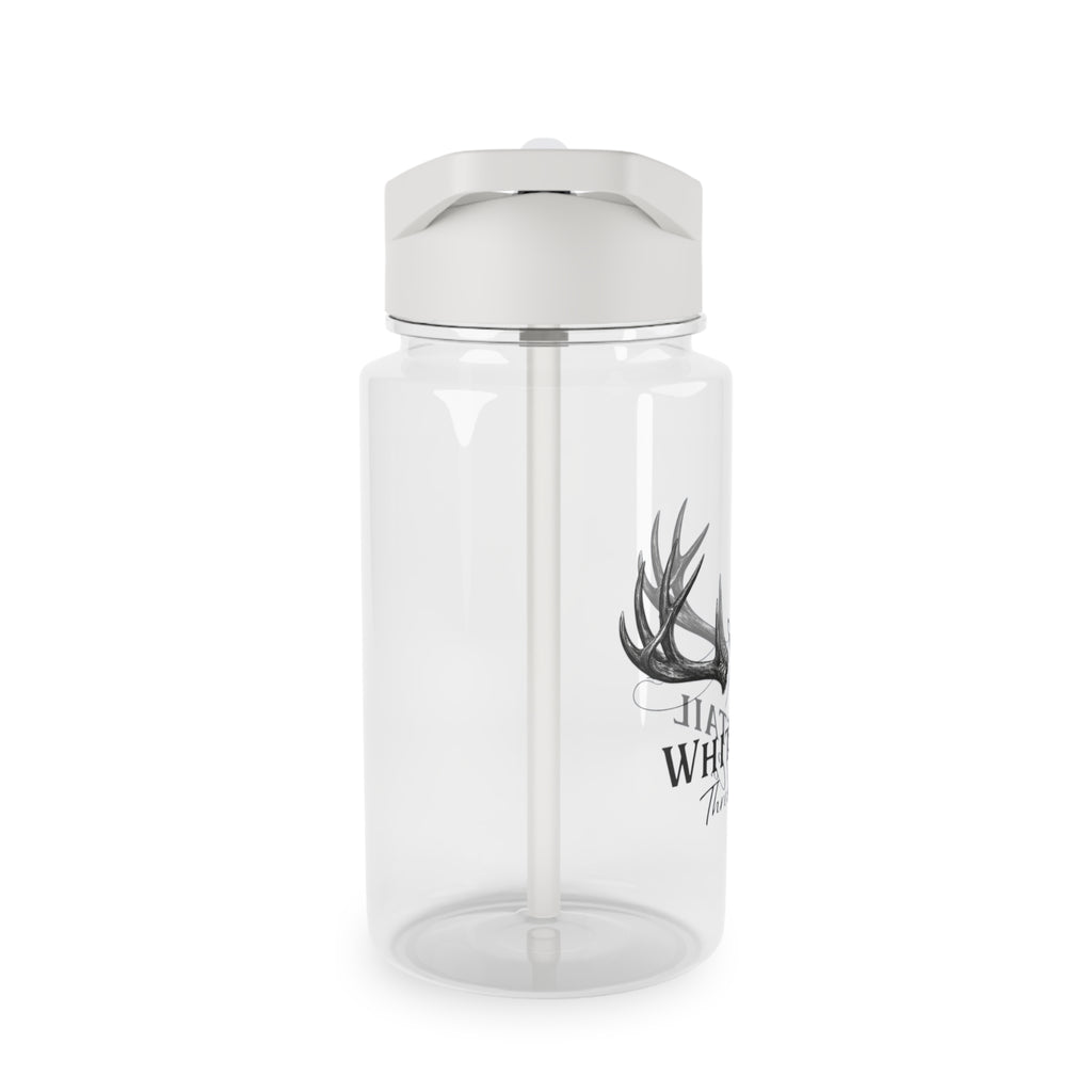 Whitetail Antler Water Bottle — Hunting Logo Sports Bottle with Straw