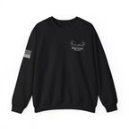 Whitetail Thread Antler Crewneck Sweatshirt — Small logo American Flag Sleeve