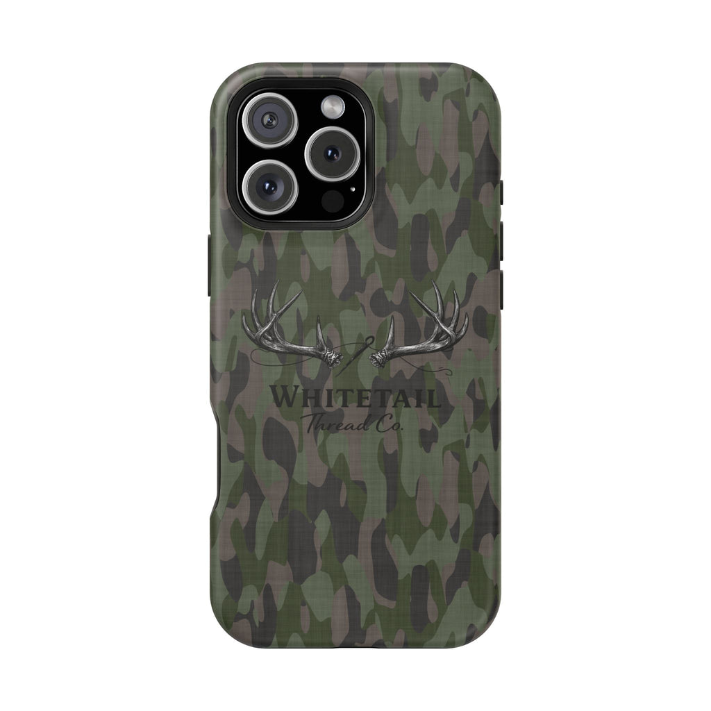Camouflage Whitetail Antlers Phone Case — Magnetic Impact-Resistant