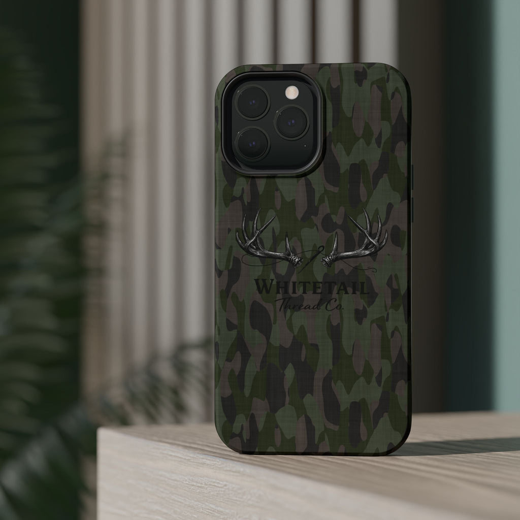 Camouflage Whitetail Antlers Phone Case — Magnetic Impact-Resistant