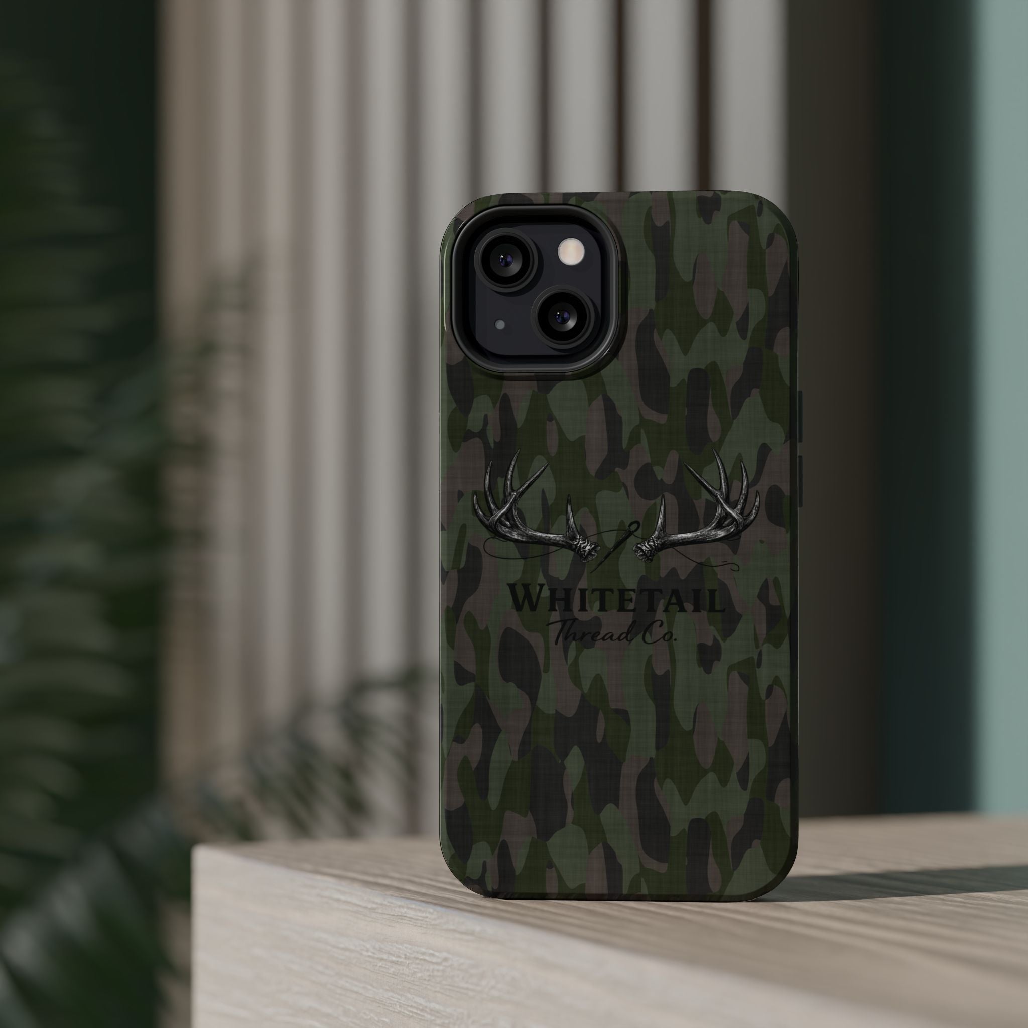 Camouflage Whitetail Antlers Phone Case — Magnetic Impact-Resistant