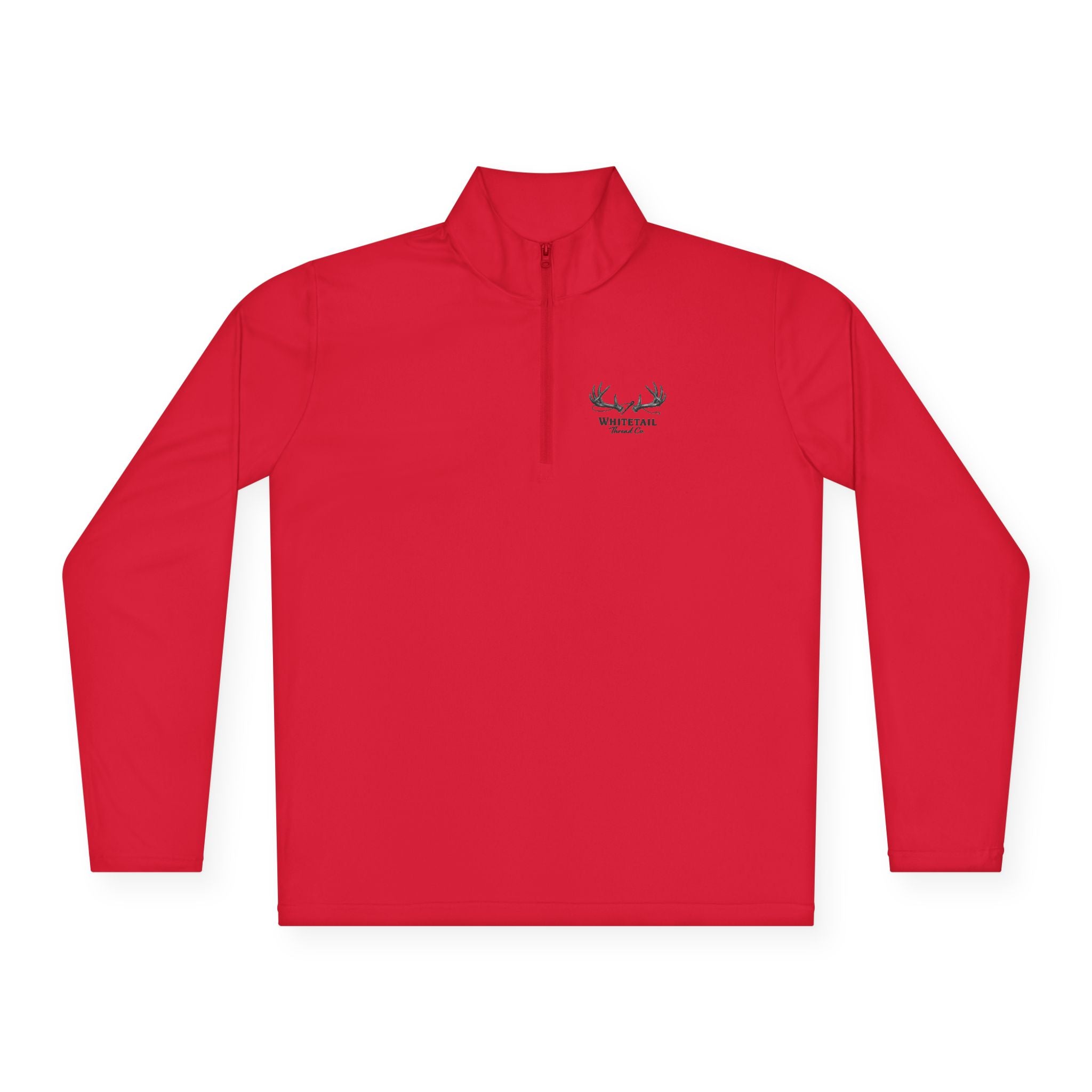 Quarter-Zip Pullover — Minimal Antler Logo Pullover