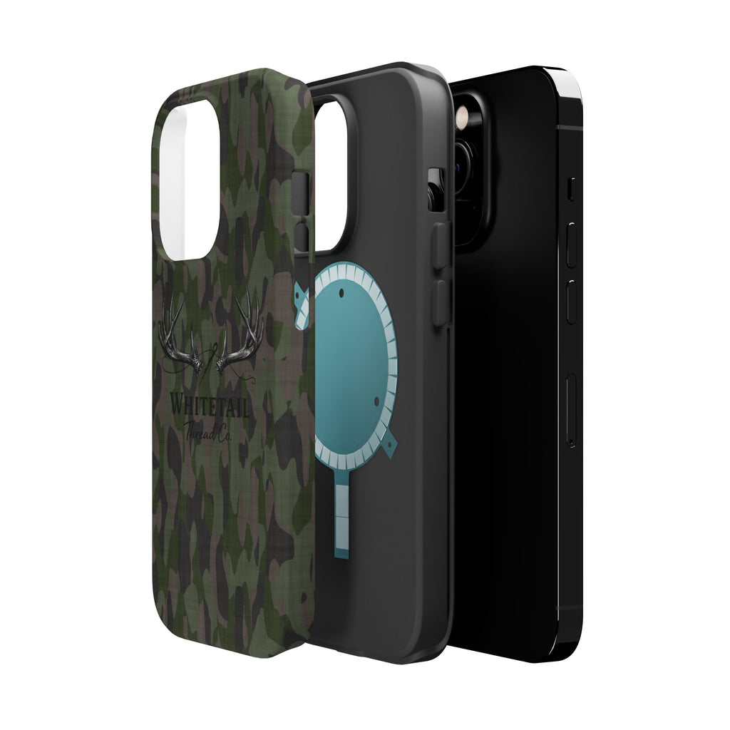 Camouflage Whitetail Antlers Phone Case — Magnetic Impact-Resistant