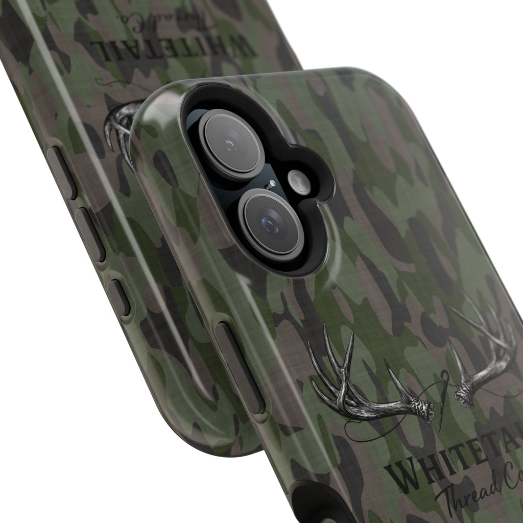 Camouflage Whitetail Antlers Phone Case — Magnetic Impact-Resistant