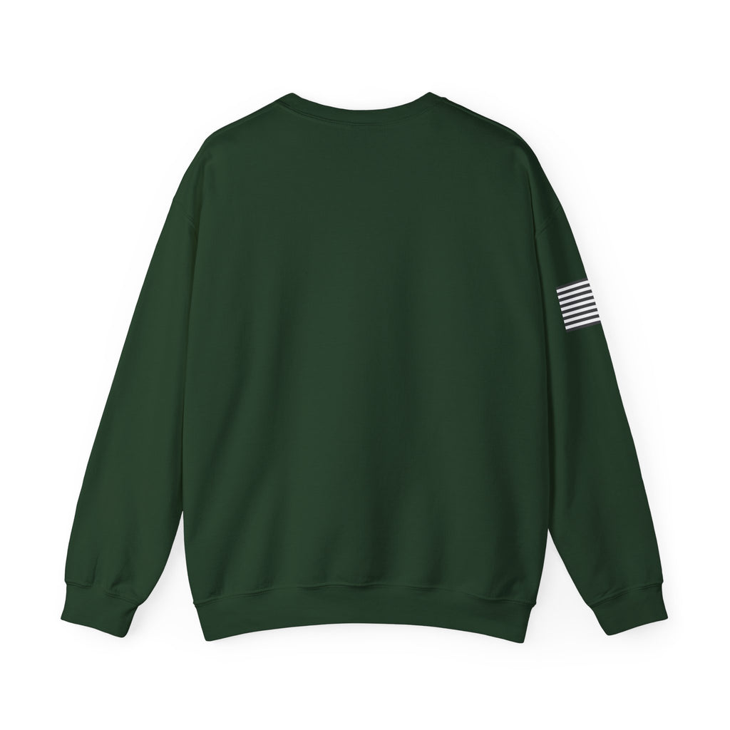 Whitetail Thread Co. Antler Crewneck Sweatshirt — American Flag Sleeve