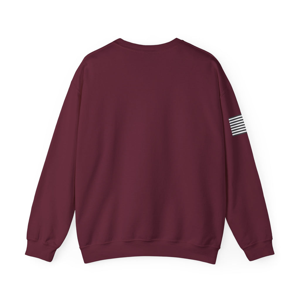 Whitetail Thread Co. Antler Crewneck Sweatshirt — American Flag Sleeve