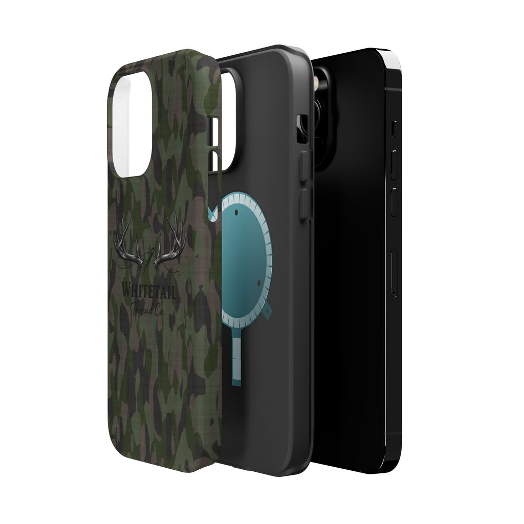 Camouflage Whitetail Antlers Phone Case — Magnetic Impact-Resistant