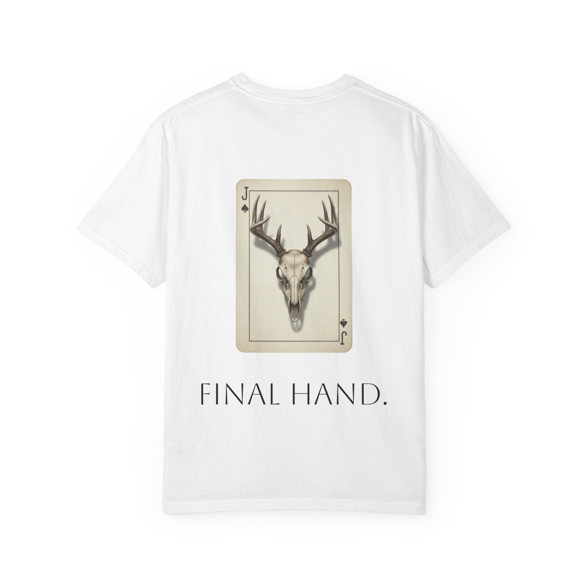 T-Shirt — 'Final Hand' Deer Skull Playing Card Graphic