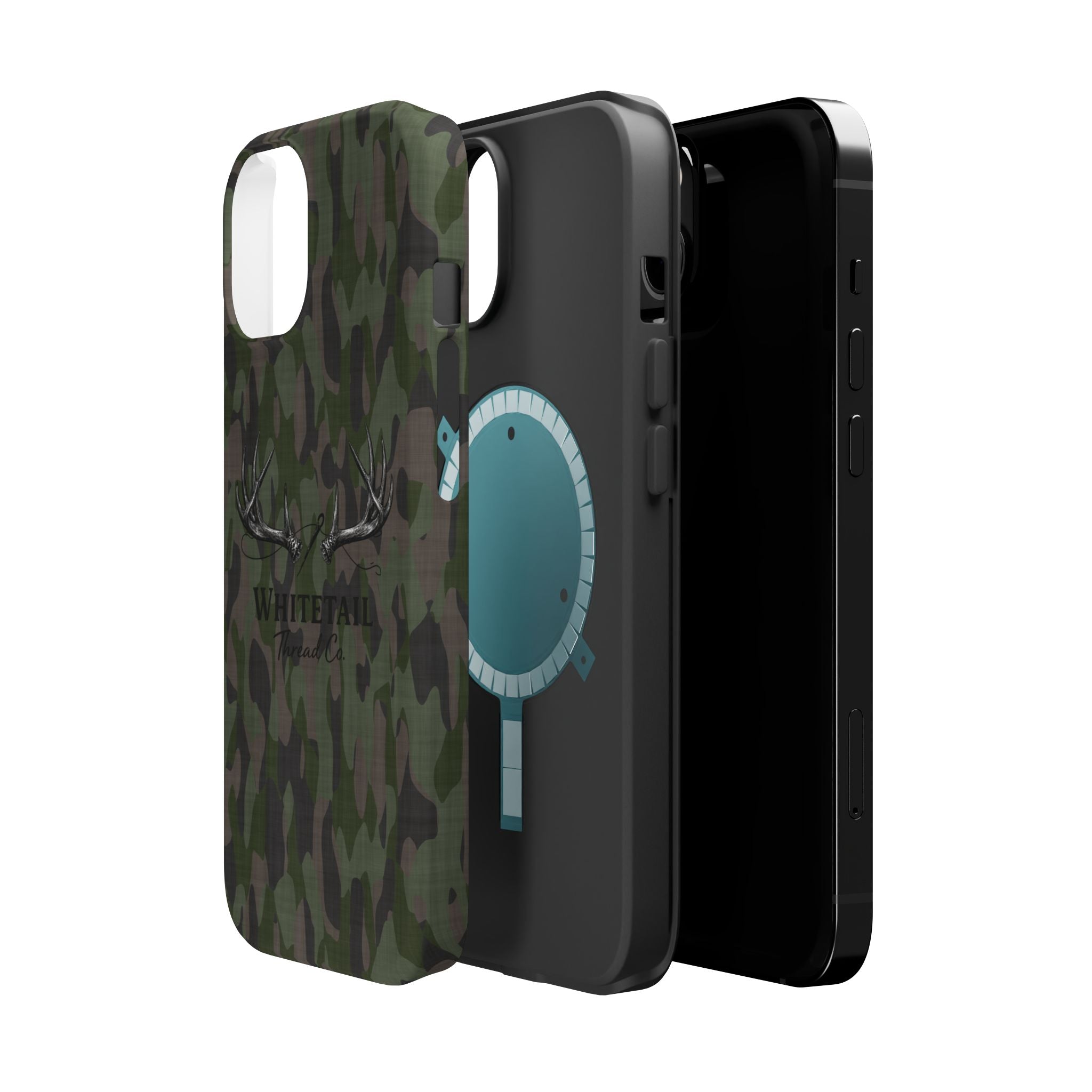 Camouflage Whitetail Antlers Phone Case — Magnetic Impact-Resistant