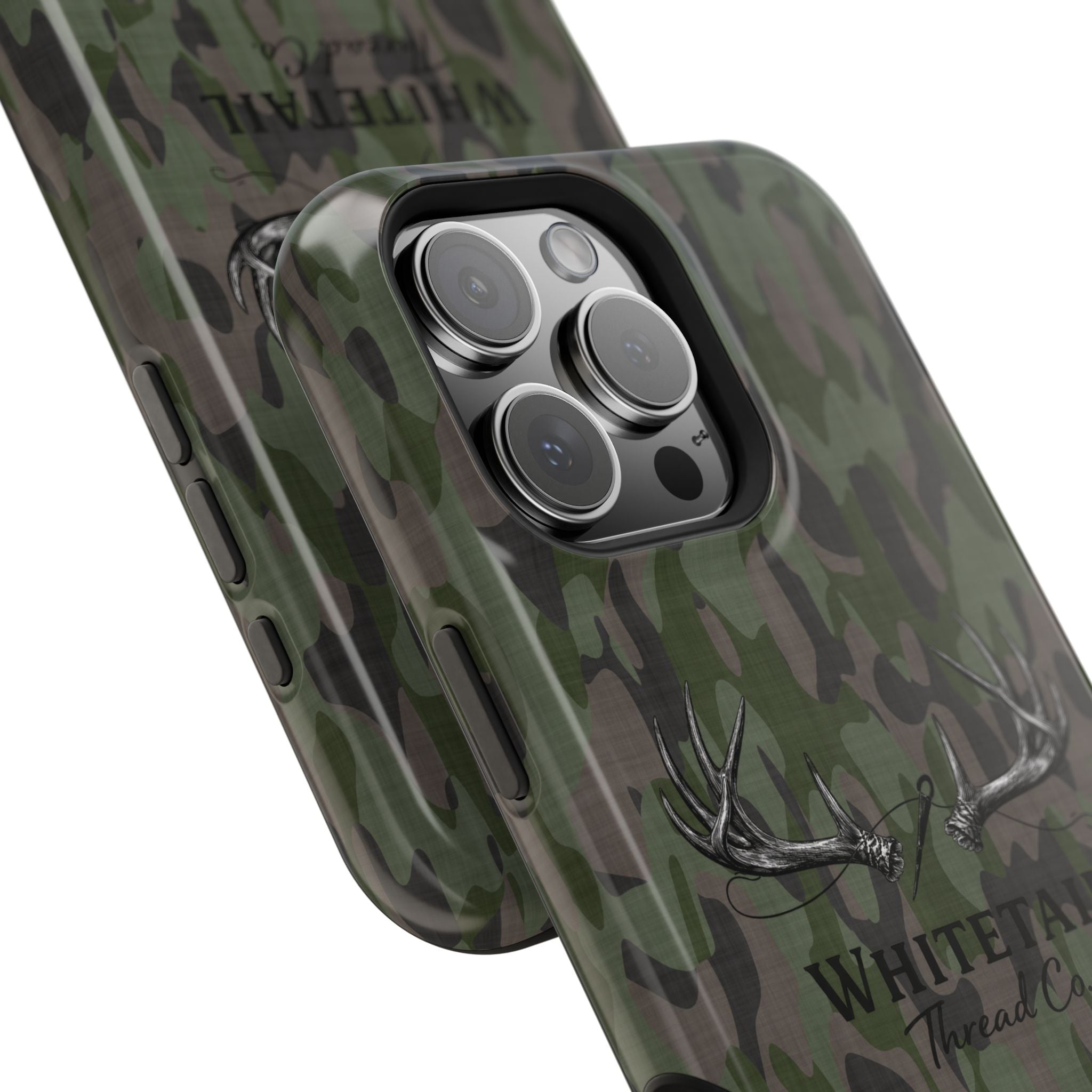 Camouflage Whitetail Antlers Phone Case — Magnetic Impact-Resistant