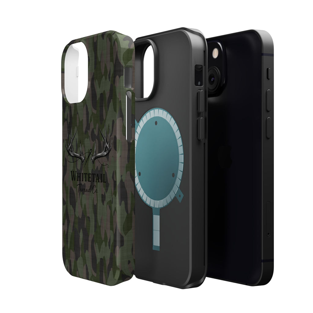 Camouflage Whitetail Antlers Phone Case — Magnetic Impact-Resistant