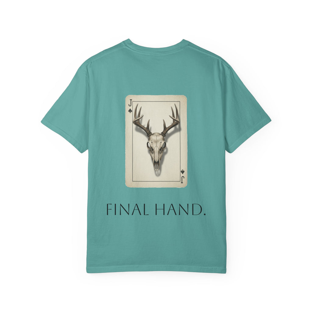 T-Shirt — 'Final Hand' Deer Skull Playing Card Graphic