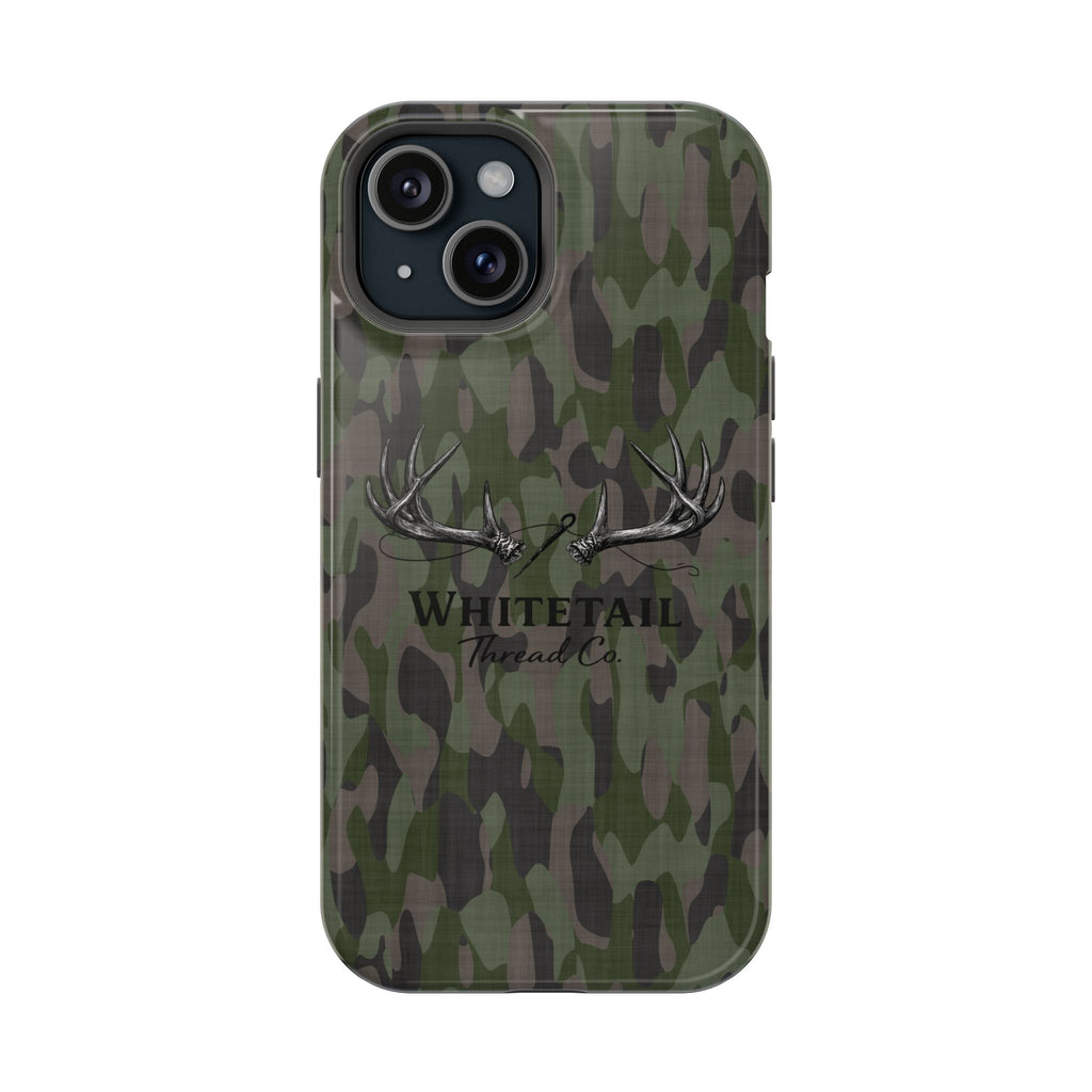 Camouflage Whitetail Antlers Phone Case — Magnetic Impact-Resistant