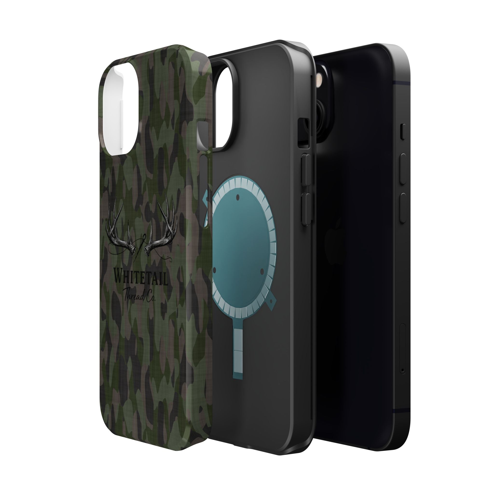 Camouflage Whitetail Antlers Phone Case — Magnetic Impact-Resistant