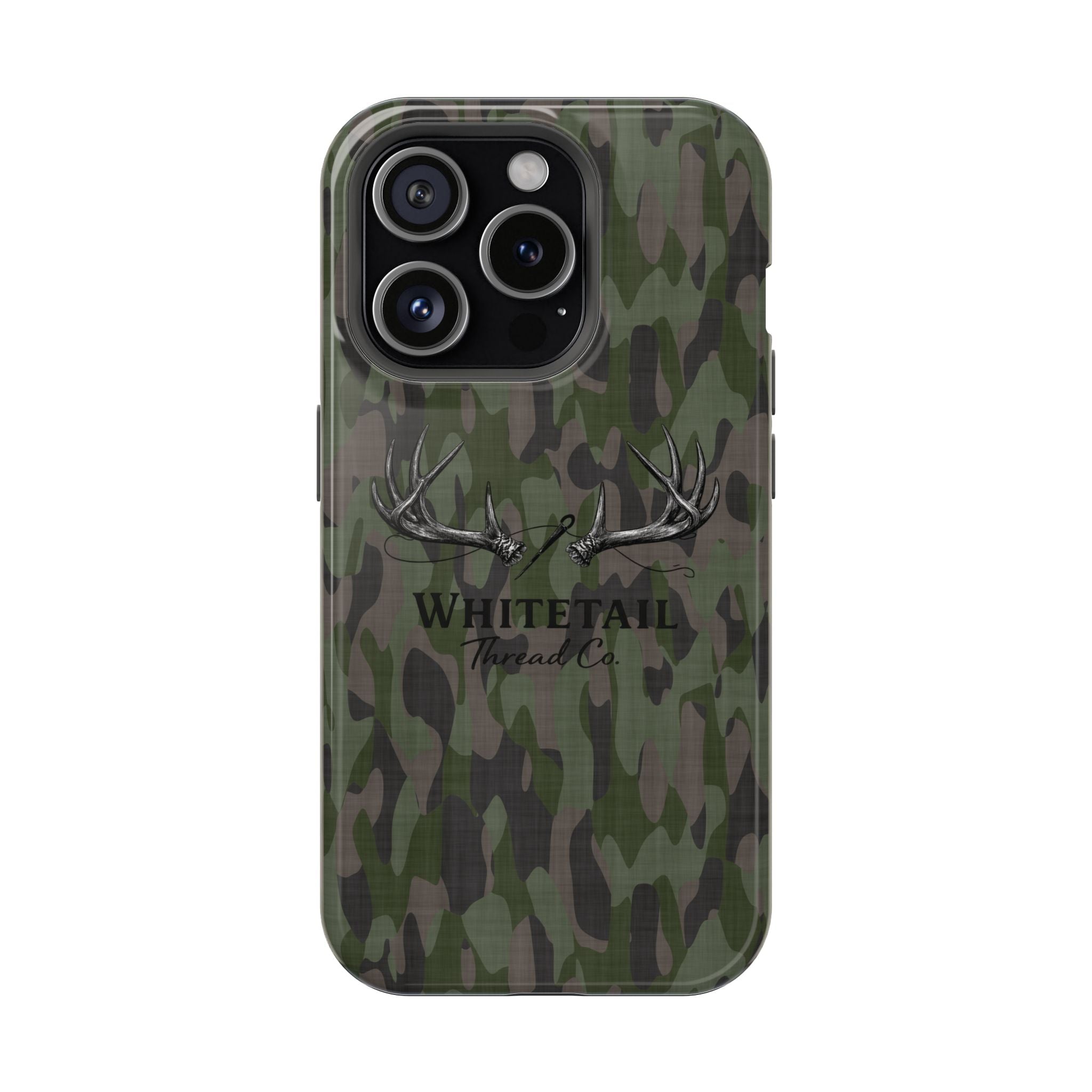 Camouflage Whitetail Antlers Phone Case — Magnetic Impact-Resistant