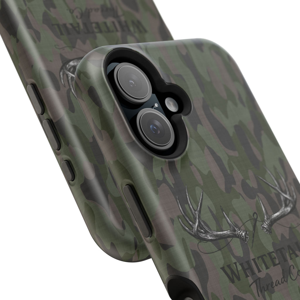 Camouflage Whitetail Antlers Phone Case — Magnetic Impact-Resistant