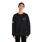 Whitetail Thread Antler Crewneck Sweatshirt — Small logo American Flag Sleeve