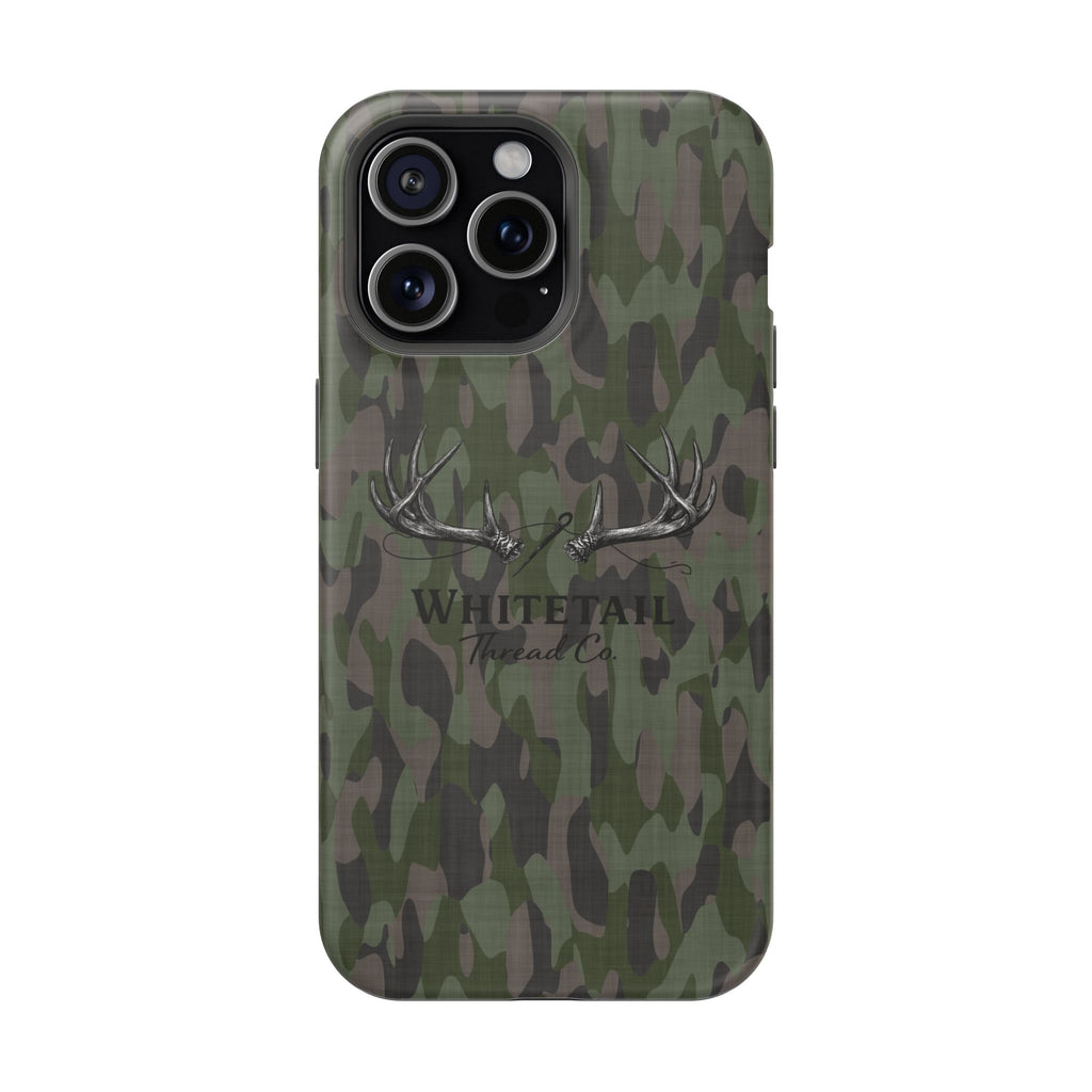 Camouflage Whitetail Antlers Phone Case — Magnetic Impact-Resistant