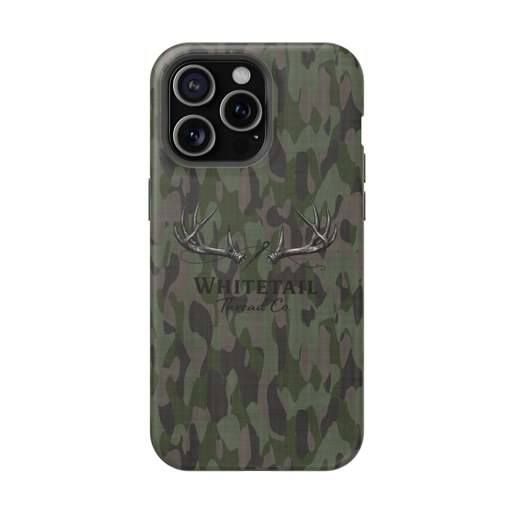Camouflage Whitetail Antlers Phone Case — Magnetic Impact-Resistant