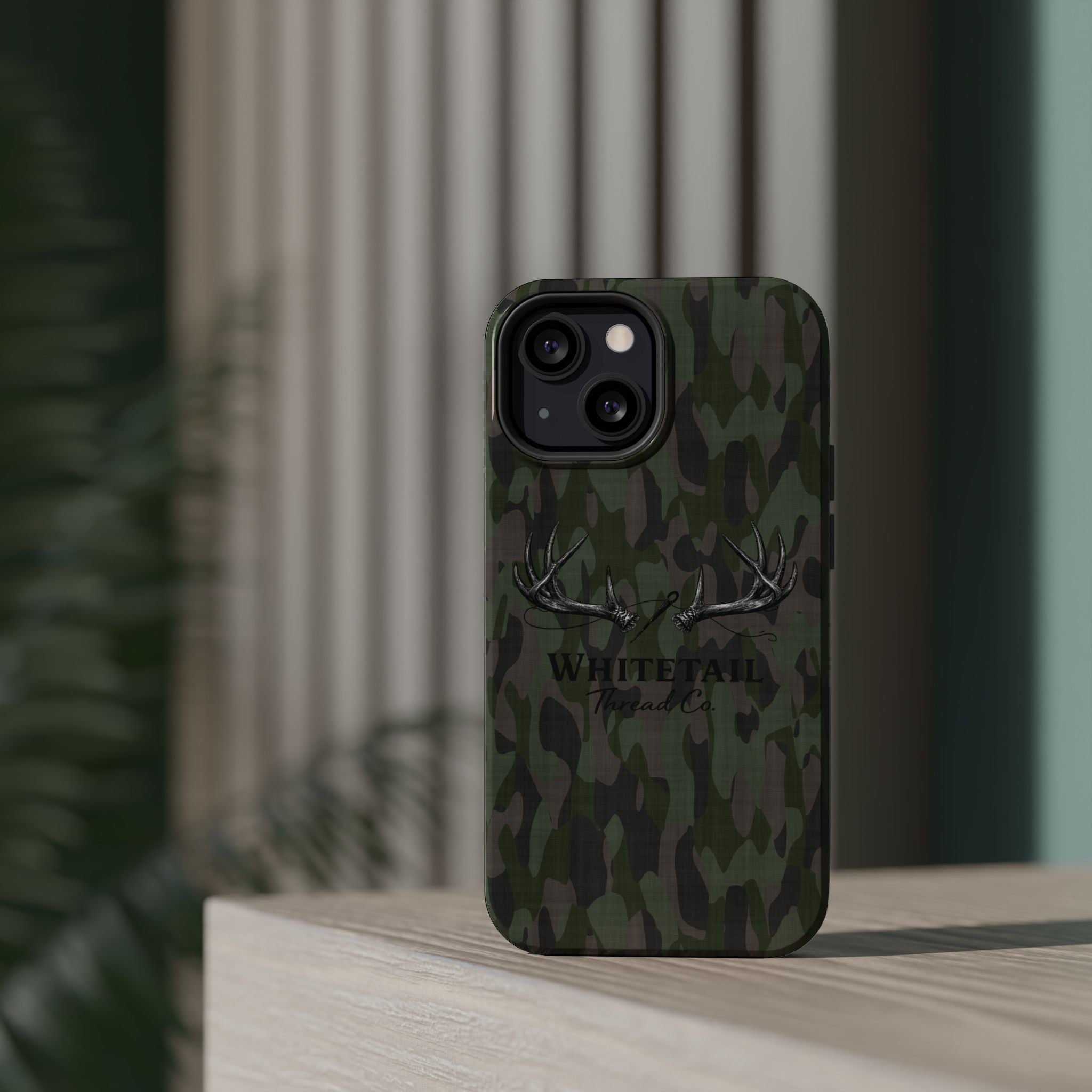 Camouflage Whitetail Antlers Phone Case — Magnetic Impact-Resistant