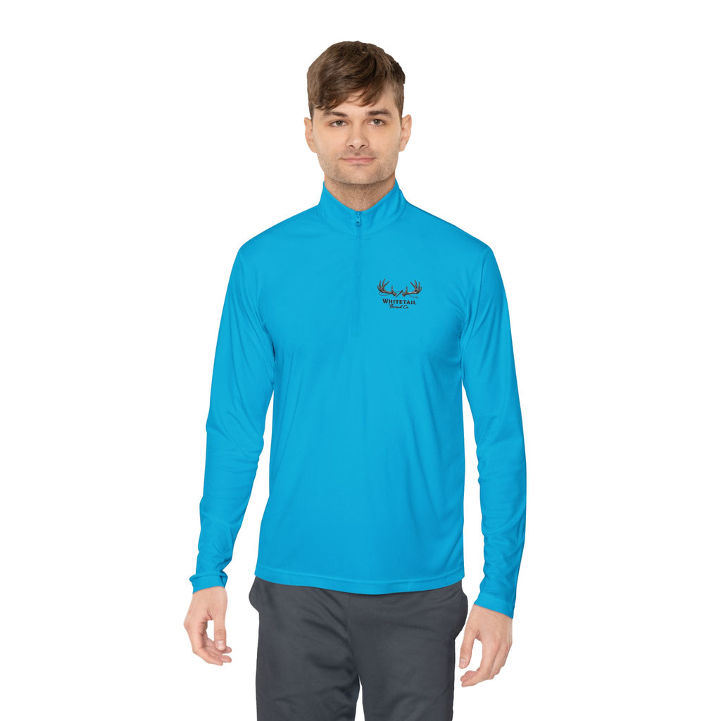 Quarter-Zip Pullover — Minimal Antler Logo Pullover