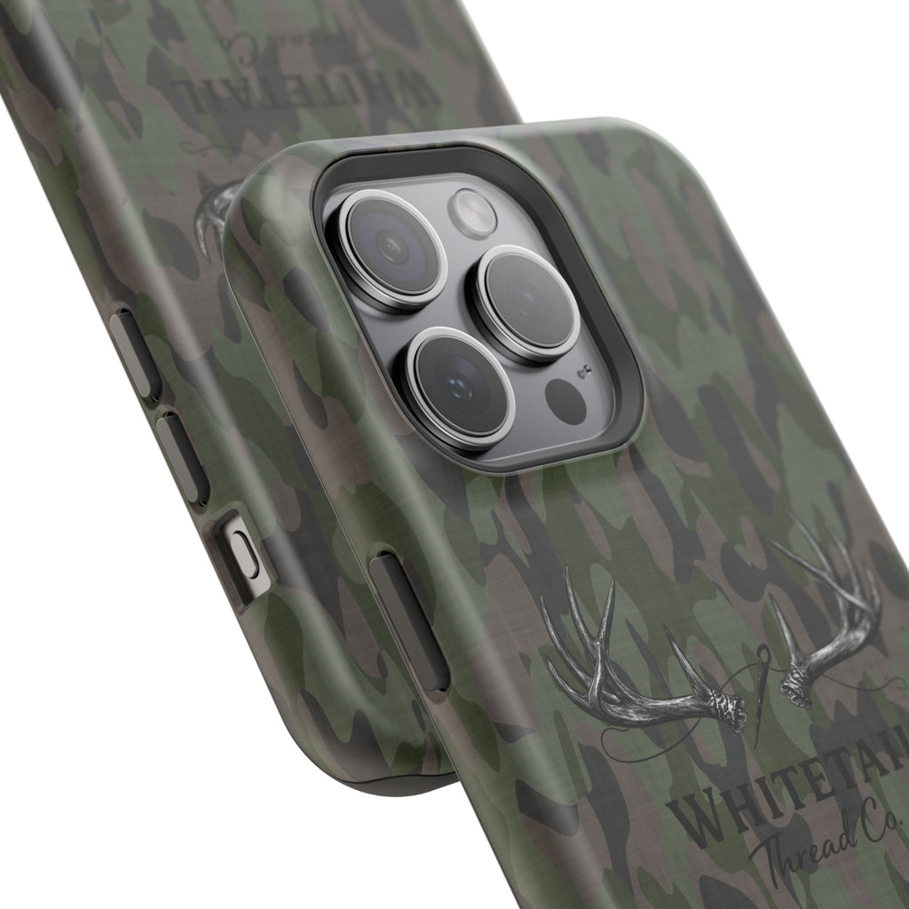Camouflage Whitetail Antlers Phone Case — Magnetic Impact-Resistant