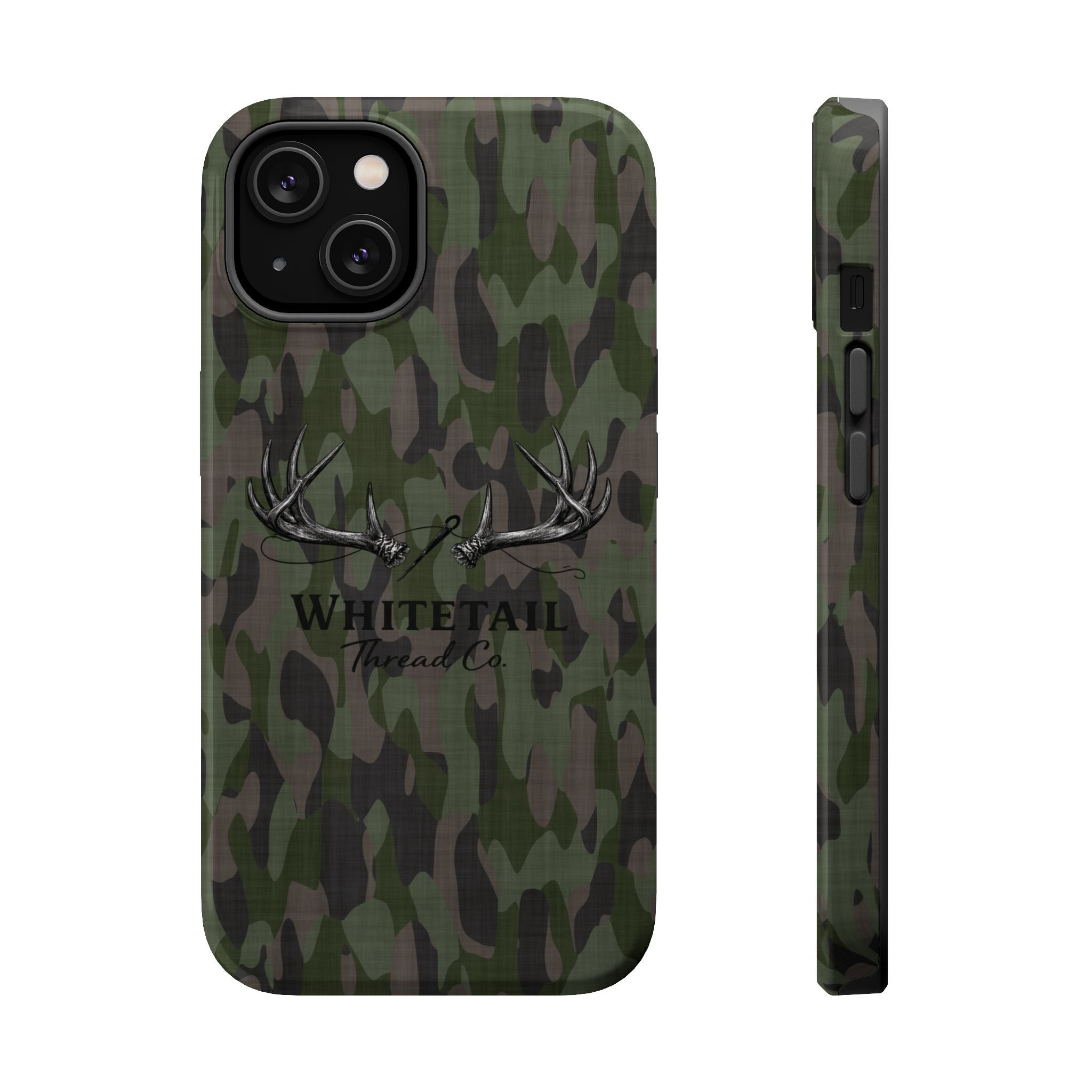 Camouflage Whitetail Antlers Phone Case — Magnetic Impact-Resistant