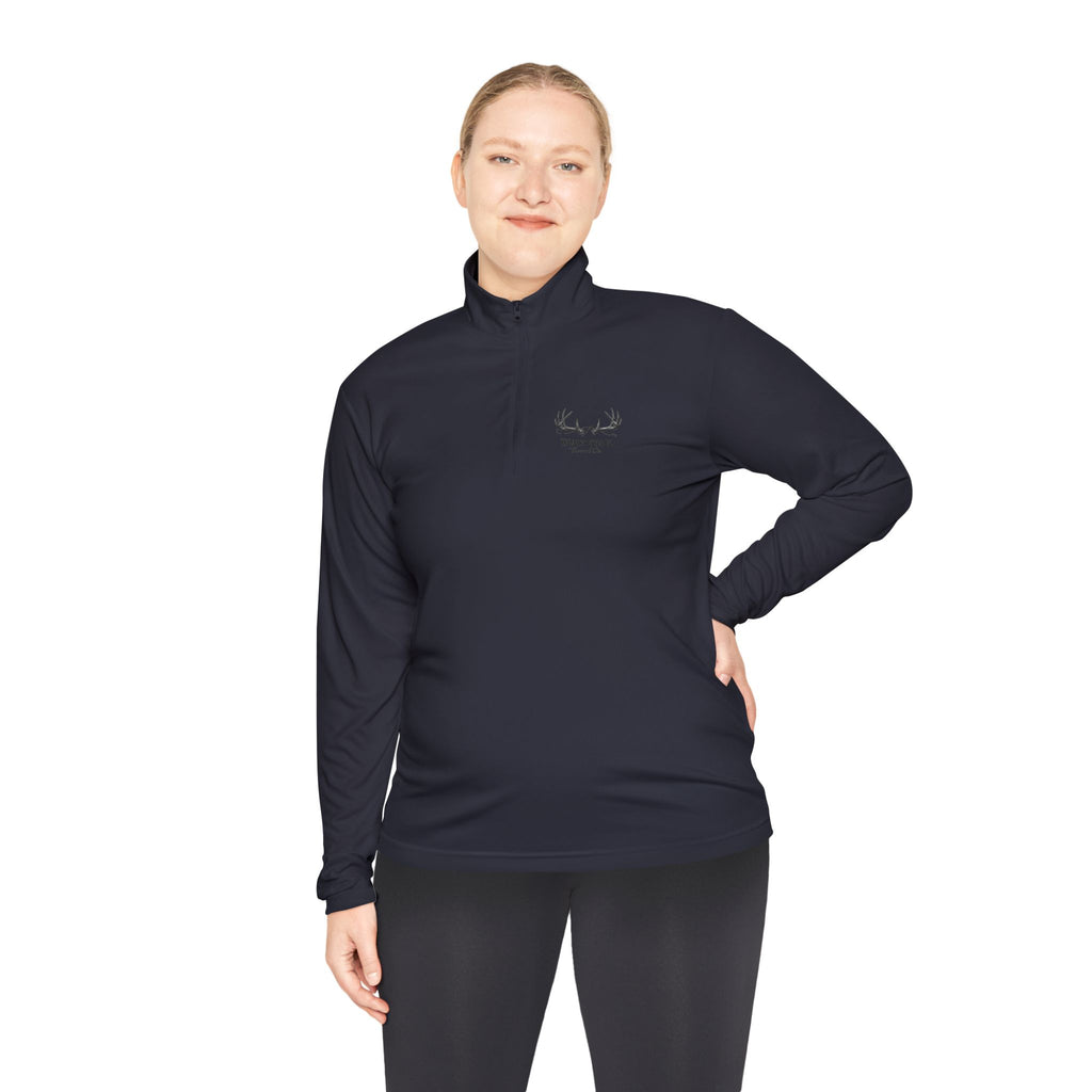 Quarter-Zip Pullover — Minimal Antler Logo Pullover